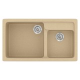 Νεροχύτης συνθετικός γρανίτη Sanitec Classic 317 90x51cm σε χρώμα 45. Granite Cappucino