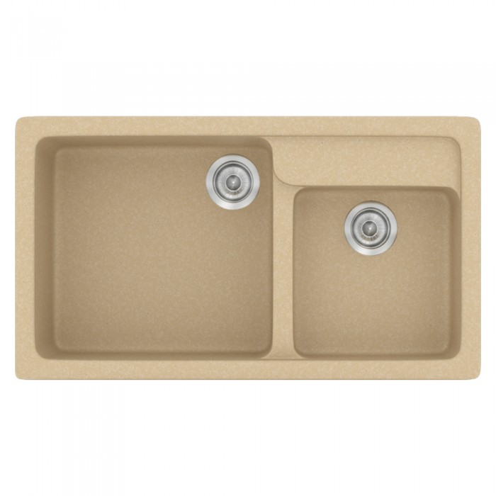 Νεροχύτης συνθετικός γρανίτη Sanitec Classic 317 90x51cm σε χρώμα 45. Granite Cappucino