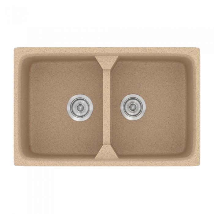 Νεροχύτης συνθετικός γρανίτη Sanitec Classic 318 78x51cm σε χρώμα 10. Granite Beige