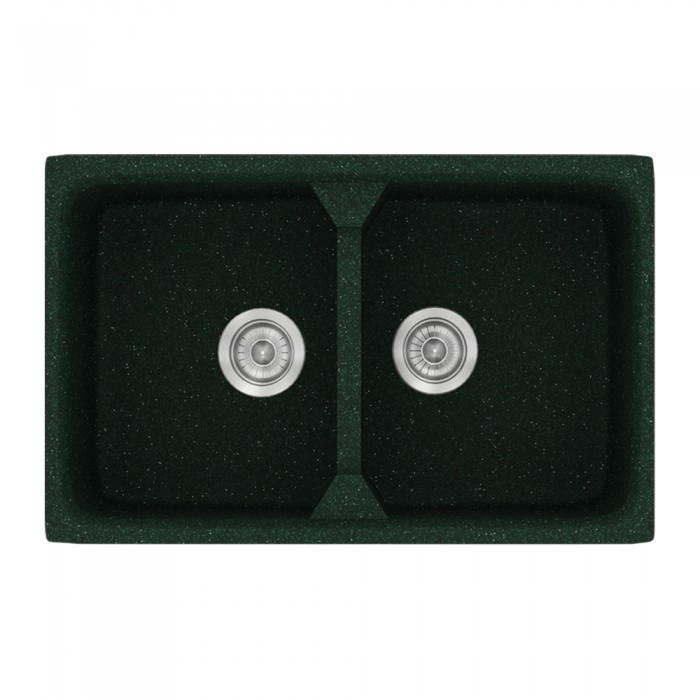 Νεροχύτης συνθετικός γρανίτη Sanitec Classic 318 78x51cm σε χρώμα 19. Granite Green