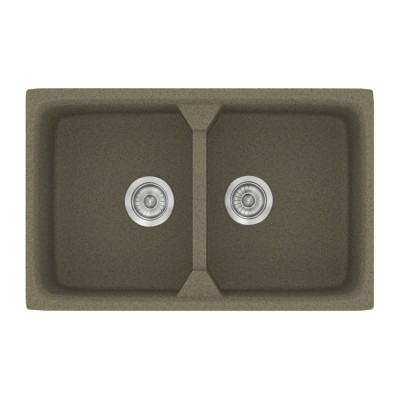 Νεροχύτης συνθετικός γρανίτη Sanitec Classic 318 78x51cm σε χρώμα 41. Granite Rust