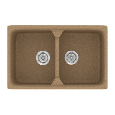 Νεροχύτης συνθετικός γρανίτη Sanitec Classic 318 78x51cm σε χρώμα 46. Granite Celtic Stone