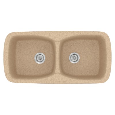 Νεροχύτης συνθετικός γρανίτη Sanitec Classic 319 93x51cm σε χρώμα 10. Granite Beige