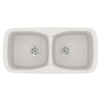 Νεροχύτης συνθετικός γρανίτη Sanitec Classic 319 93x51cm σε χρώμα 14. Metallic Ice