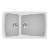 Νεροχύτης συνθετικός γρανίτη Sanitec Classic 320 79x50cm σε χρώμα 00. White