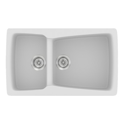 Νεροχύτης συνθετικός γρανίτη Sanitec Classic 320 79x50cm σε χρώμα 00. White