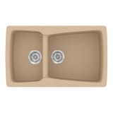 Νεροχύτης συνθετικός γρανίτη Sanitec Classic 320 79x50cm σε χρώμα 10. Granite Beige