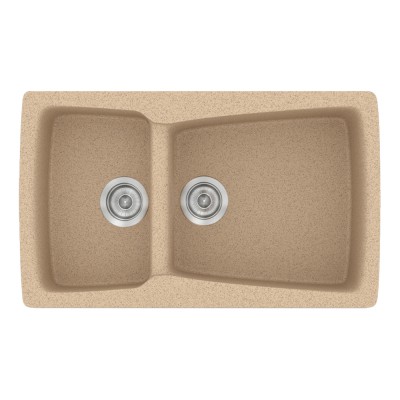 Νεροχύτης συνθετικός γρανίτη Sanitec Classic 320 79x50cm σε χρώμα 10. Granite Beige