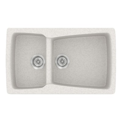 Νεροχύτης συνθετικός γρανίτη Sanitec Classic 320 79x50cm σε χρώμα 14. Metallic Ice