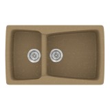 Νεροχύτης συνθετικός γρανίτη Sanitec Classic 320 79x50cm σε χρώμα 16. Metallic Coffee