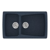 Νεροχύτης συνθετικός γρανίτη Sanitec Classic 320 79x50cm σε χρώμα 18. Granite Blue