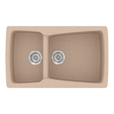 Νεροχύτης συνθετικός γρανίτη Sanitec Classic 320 79x50cm σε χρώμα 21. Granite Sand