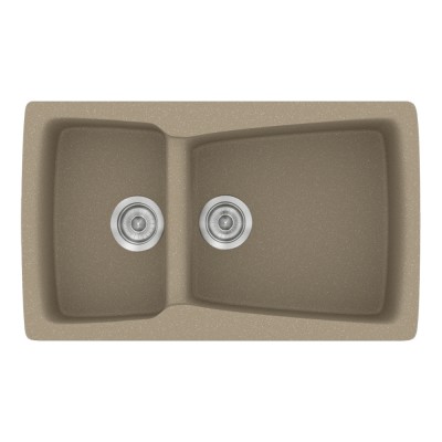 Νεροχύτης συνθετικός γρανίτη Sanitec Classic 320 79x50cm σε χρώμα 42. Granite Taupe