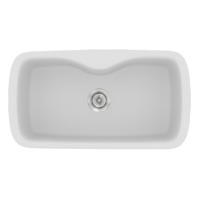 Νεροχύτης συνθετικός γρανίτη Sanitec Classic 321 83x51cm σε χρώμα 00. White