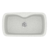 Νεροχύτης συνθετικός γρανίτη Sanitec Classic 321 83x51cm σε χρώμα 01. Granite White