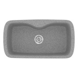 Νεροχύτης συνθετικός γρανίτη Sanitec Classic 321 83x51cm σε χρώμα 04. Granite Grey