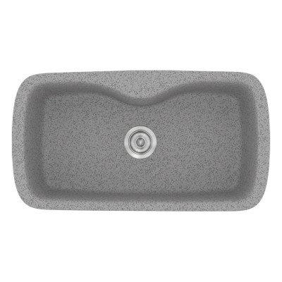 Νεροχύτης συνθετικός γρανίτη Sanitec Classic 321 83x51cm σε χρώμα 04. Granite Grey