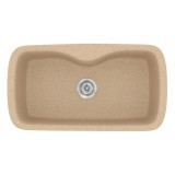 Νεροχύτης συνθετικός γρανίτη Sanitec Classic 321 83x51cm σε χρώμα 10. Granite Beige