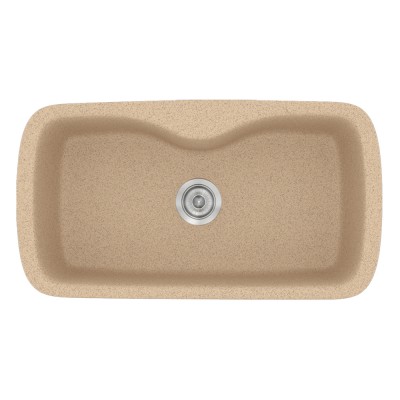 Νεροχύτης συνθετικός γρανίτη Sanitec Classic 321 83x51cm σε χρώμα 10. Granite Beige