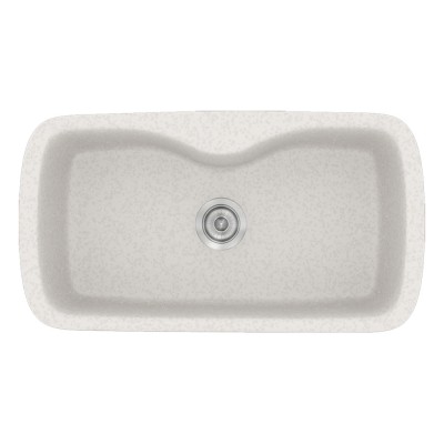 Νεροχύτης συνθετικός γρανίτη Sanitec Classic 321 83x51cm σε χρώμα 14. Metallic Ice