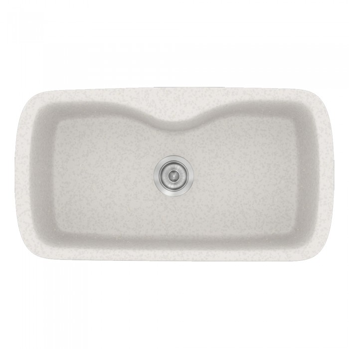 Νεροχύτης συνθετικός γρανίτη Sanitec Classic 321 83x51cm σε χρώμα 14. Metallic Ice