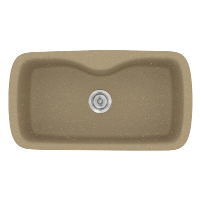 Νεροχύτης συνθετικός γρανίτη Sanitec Classic 321 83x51cm σε χρώμα 15. Metallic Cream