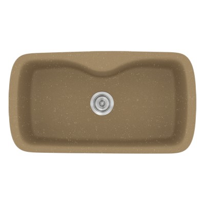 Νεροχύτης συνθετικός γρανίτη Sanitec Classic 321 83x51cm σε χρώμα 16. Metallic Coffee