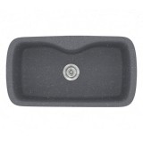 Νεροχύτης συνθετικός γρανίτη Sanitec Classic 321 83x51cm σε χρώμα 17. Metallic Silver