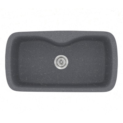 Νεροχύτης συνθετικός γρανίτη Sanitec Classic 321 83x51cm σε χρώμα 17. Metallic Silver