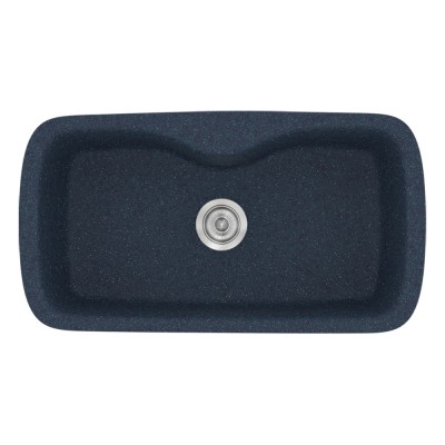 Νεροχύτης συνθετικός γρανίτη Sanitec Classic 321 83x51cm σε χρώμα 18. Granite Blue