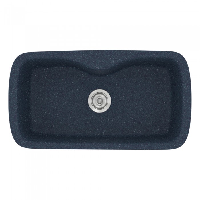 Νεροχύτης συνθετικός γρανίτη Sanitec Classic 321 83x51cm σε χρώμα 18. Granite Blue