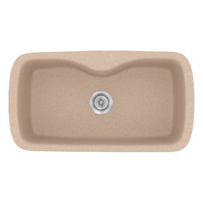 Νεροχύτης συνθετικός γρανίτη Sanitec Classic 321 83x51cm σε χρώμα 21. Granite Sand