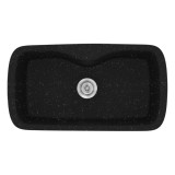 Νεροχύτης συνθετικός γρανίτη Sanitec Classic 321 83x51cm σε χρώμα 22. Metallic Space