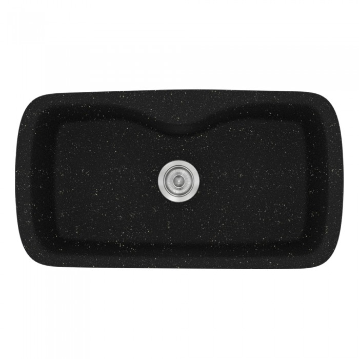 Νεροχύτης συνθετικός γρανίτη Sanitec Classic 321 83x51cm σε χρώμα 22. Metallic Space