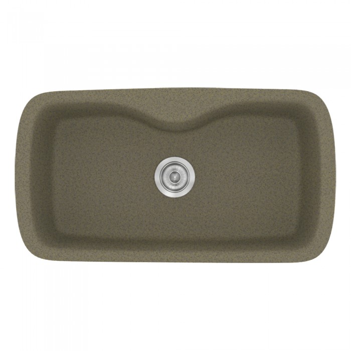 Νεροχύτης συνθετικός γρανίτη Sanitec Classic 321 83x51cm σε χρώμα 41. Granite Rust