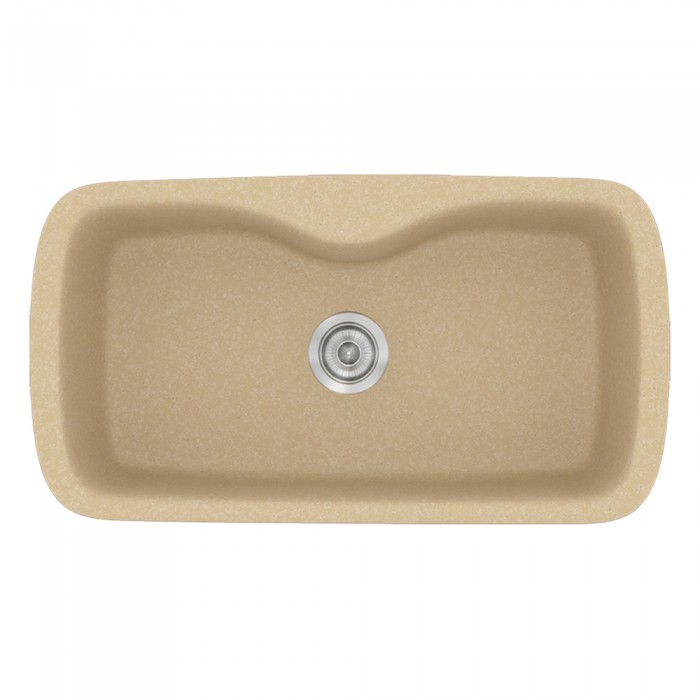 Νεροχύτης συνθετικός γρανίτη Sanitec Classic 321 83x51cm σε χρώμα 45. Granite Cappucino