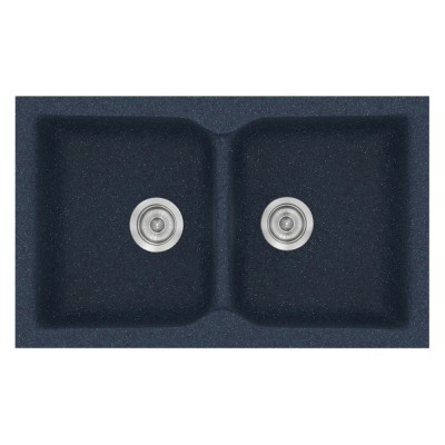 Νεροχύτης συνθετικός γρανίτη Sanitec Classic 322 81x50cm σε χρώμα 18. Granite Blue