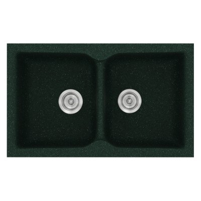 Νεροχύτης συνθετικός γρανίτη Sanitec Classic 322 81x50cm σε χρώμα 19. Granite Green