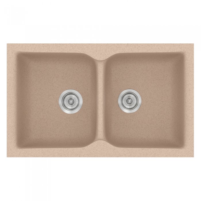 Νεροχύτης συνθετικός γρανίτη Sanitec Classic 322 81x50cm σε χρώμα 21. Granite Sand