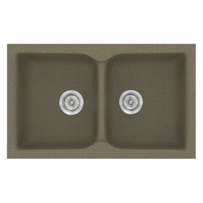 Νεροχύτης συνθετικός γρανίτη Sanitec Classic 322 81x50cm σε χρώμα 41. Granite Rust