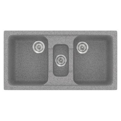 Νεροχύτης συνθετικός γρανίτη Sanitec Classic 325 97x51cm σε χρώμα 04. Granite Grey