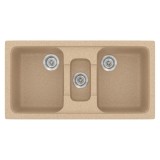 Νεροχύτης συνθετικός γρανίτη Sanitec Classic 325 97x51cm σε χρώμα 10. Granite Beige
