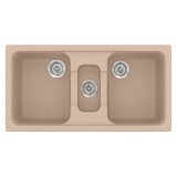 Νεροχύτης συνθετικός γρανίτη Sanitec Classic 325 97x51cm σε χρώμα 21. Granite Sand