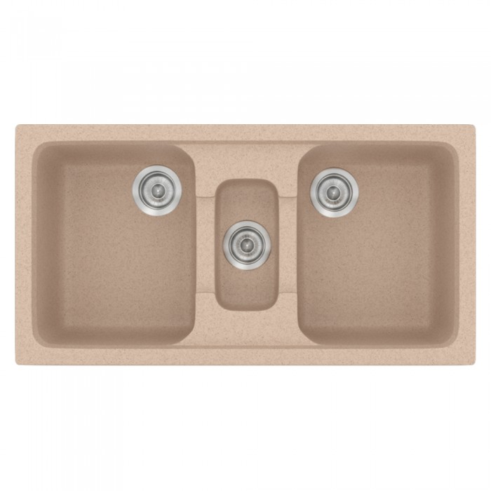 Νεροχύτης συνθετικός γρανίτη Sanitec Classic 325 97x51cm σε χρώμα 21. Granite Sand