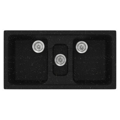 Νεροχύτης συνθετικός γρανίτη Sanitec Classic 325 97x51cm σε χρώμα 22. Metallic Space