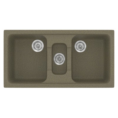 Νεροχύτης συνθετικός γρανίτη Sanitec Classic 325 97x51cm σε χρώμα 41. Granite Rust