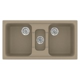 Νεροχύτης συνθετικός γρανίτη Sanitec Classic 325 97x51cm σε χρώμα 42. Granite Taupe
