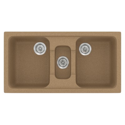 Νεροχύτης συνθετικός γρανίτη Sanitec Classic 325 97x51cm σε χρώμα 46. Granite Celtic Stone