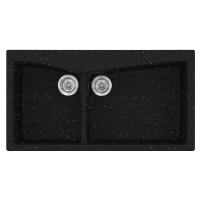 Νεροχύτης συνθετικός γρανίτη Sanitec Classic 326 93x51cm σε χρώμα 22. Metallic Space