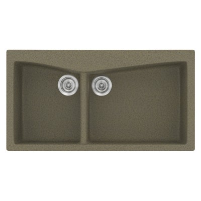 Νεροχύτης συνθετικός γρανίτη Sanitec Classic 326 93x51cm σε χρώμα 41. Granite Rust